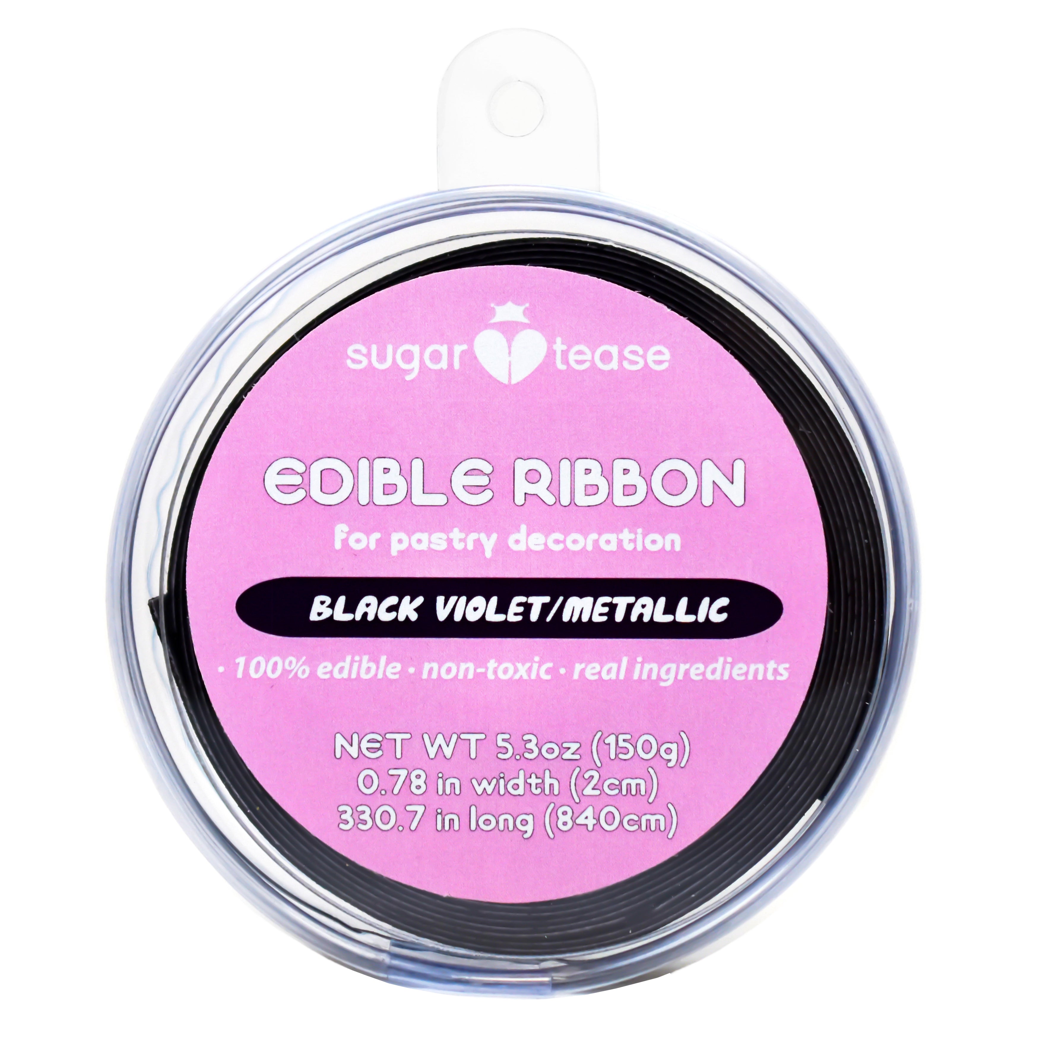 Edible Ribbon Cake Decoration (Metallic)