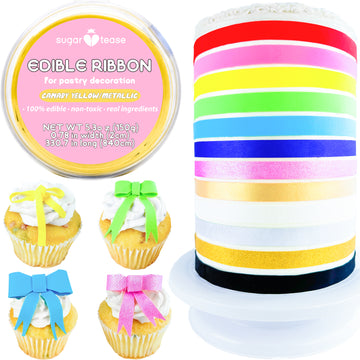 Edible Ribbon Cake Decoration (Metallic)