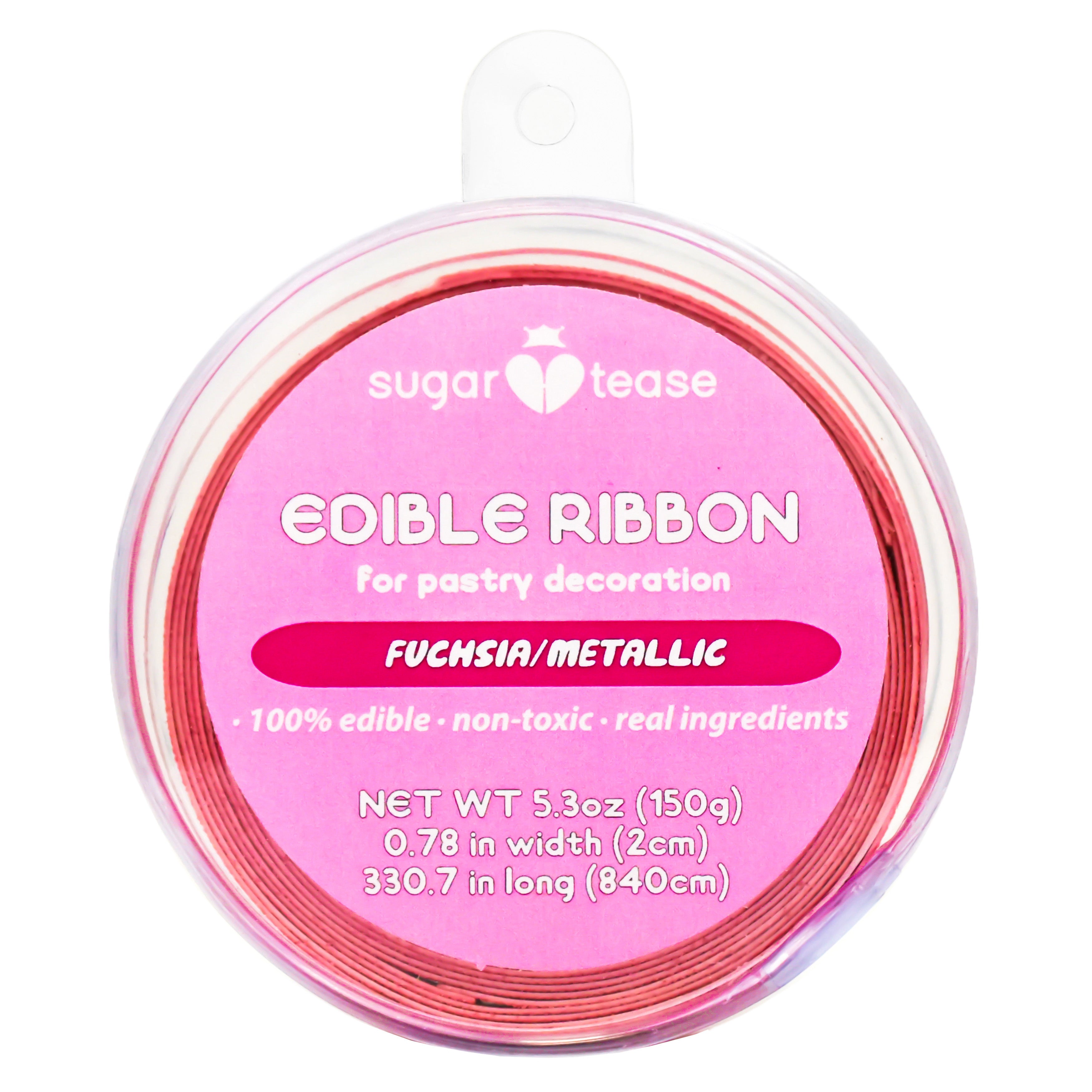 Edible Ribbon Cake Decoration (Metallic)
