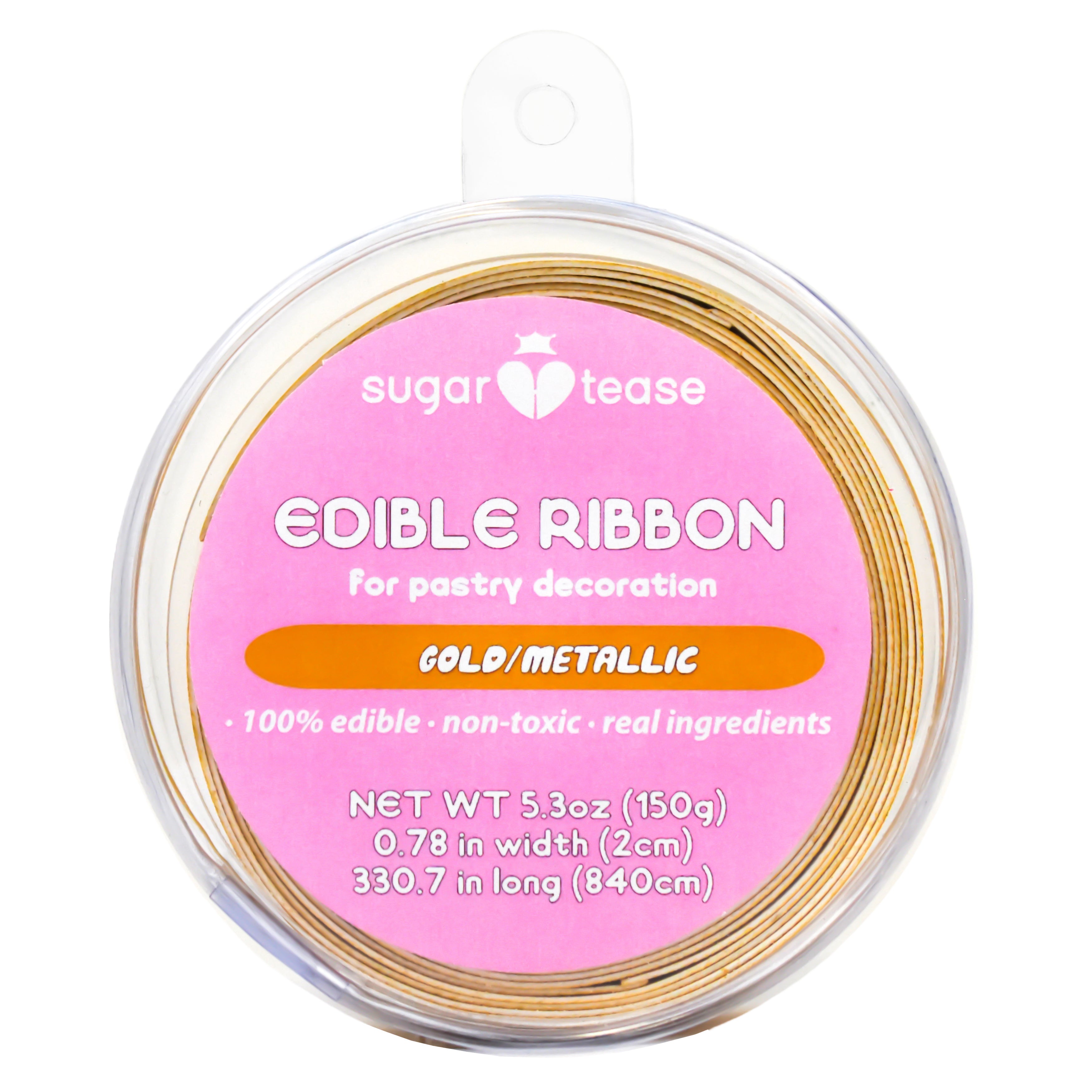 Edible Ribbon Cake Decoration (Metallic)