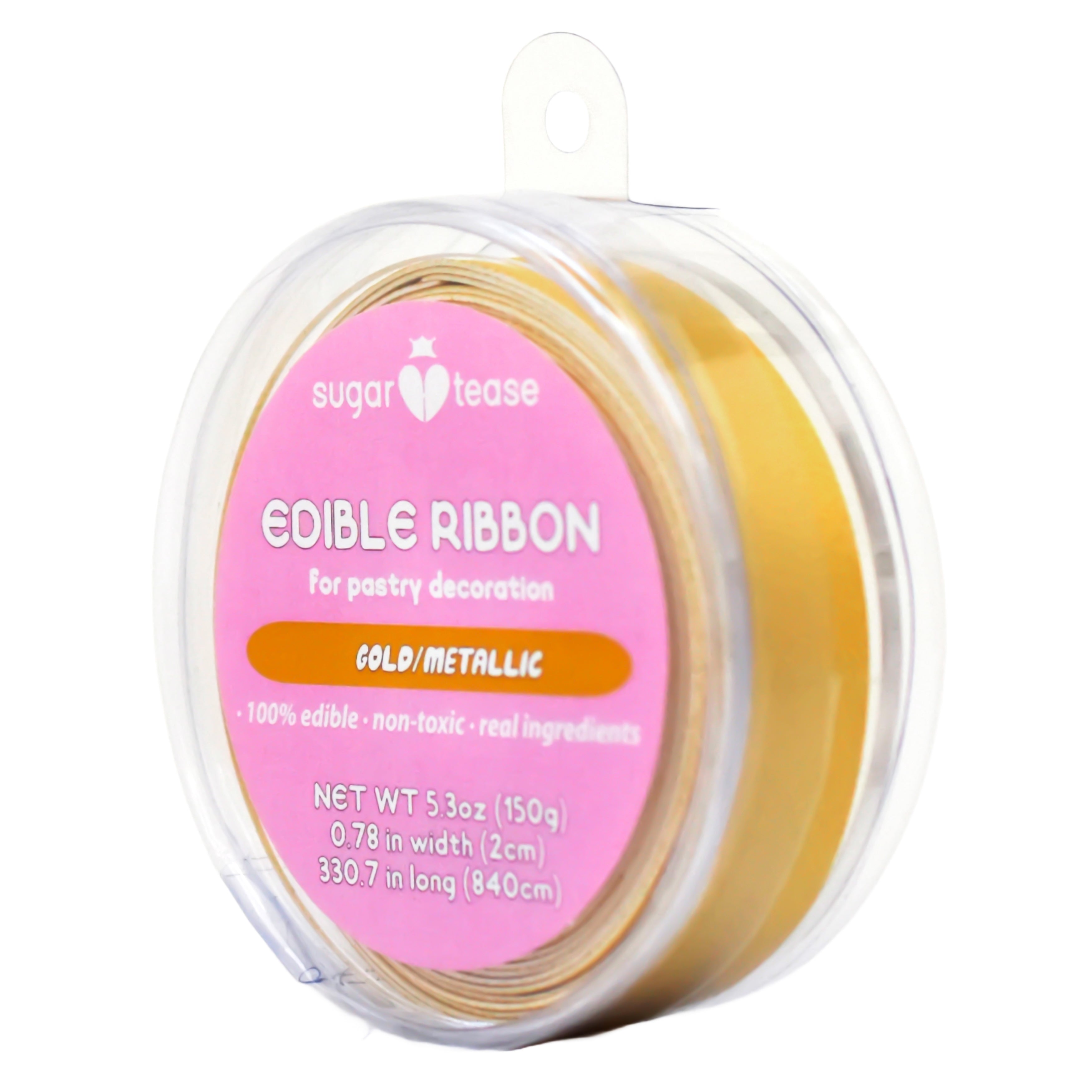 Edible Ribbon Cake Decoration (Metallic)