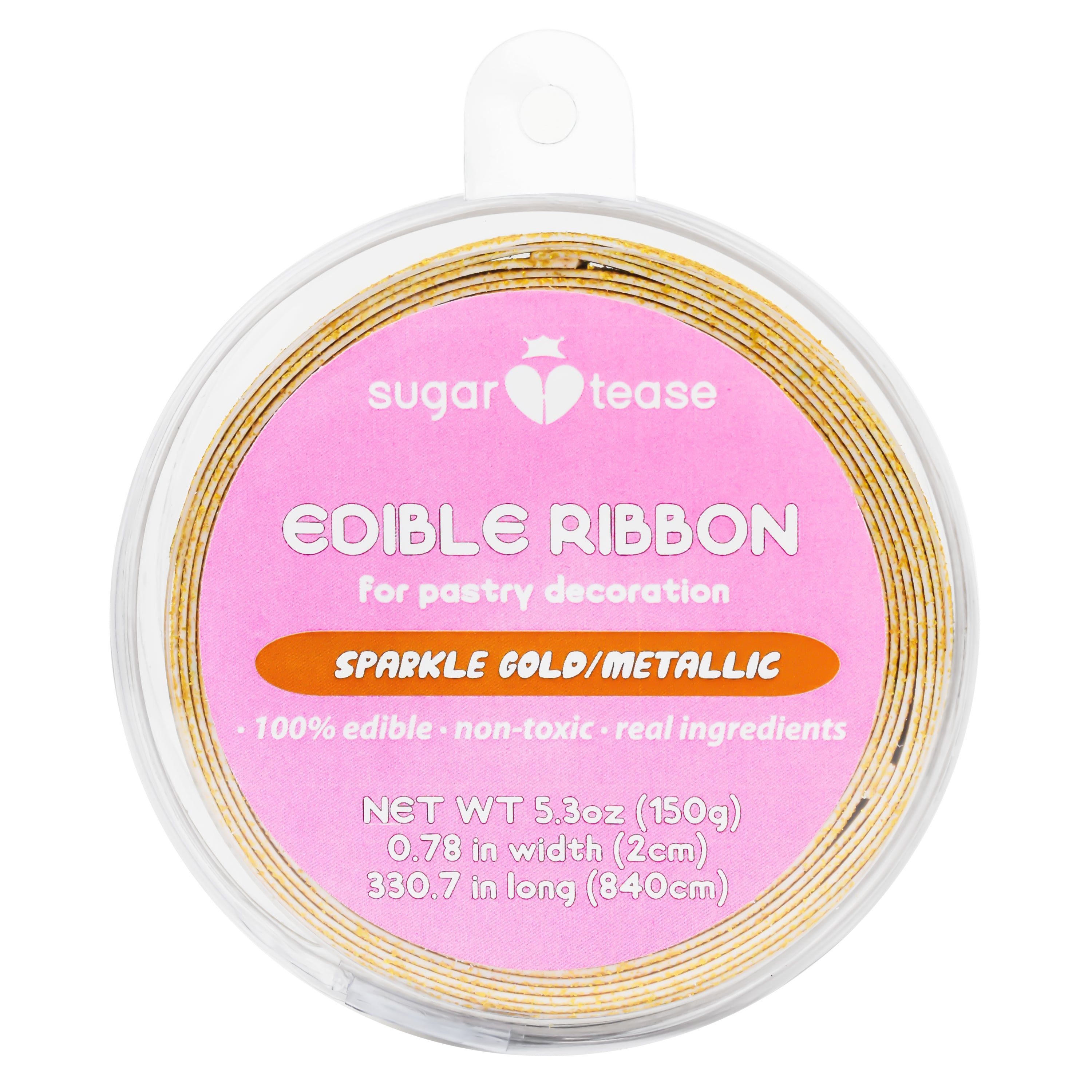 Edible Ribbon Cake Decoration (Metallic)