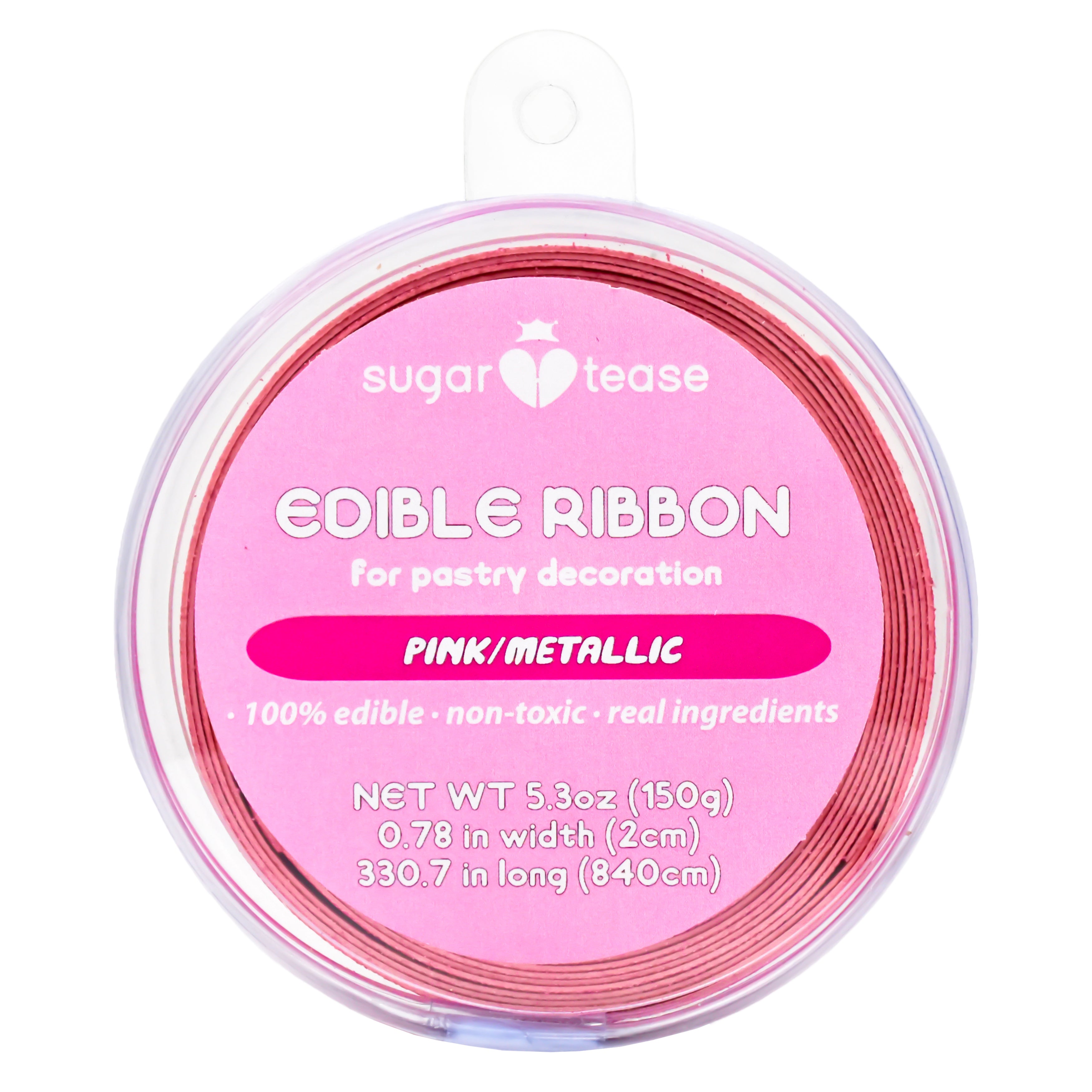Edible Ribbon Cake Decoration (Metallic)