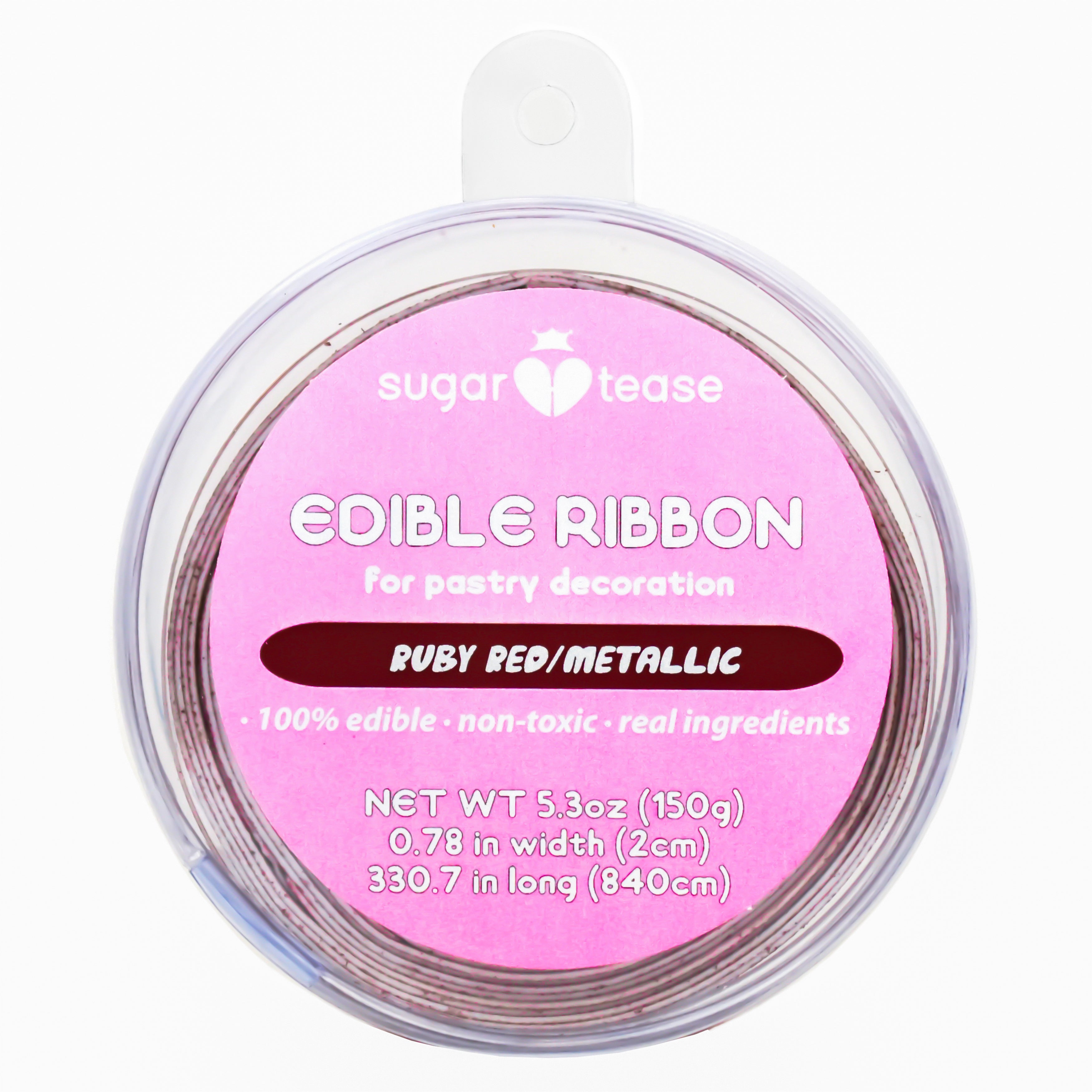 Edible Ribbon Cake Decoration (Metallic)